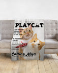 Manta personalizada para 2 mascotas 'Playcat'