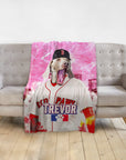 'Boston Red Paws' Personalized Pet Blanket