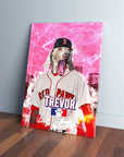 'Boston Red Paws' Personalized Pet Canvas