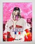 'Boston Red Paws' Personalized Pet Poster