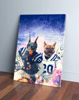 'Indianapolis Doggos' Personalized 2 Pet Canvas