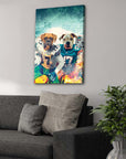 'Miami Doggos' Personalized 2 Pet Canvas