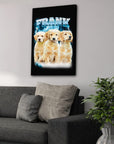 90's Bootleg (Electric Blue) Personalized Pet Canvas