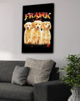 '90's Bootleg  (Fire Orange)' Personalized Pet Canvas