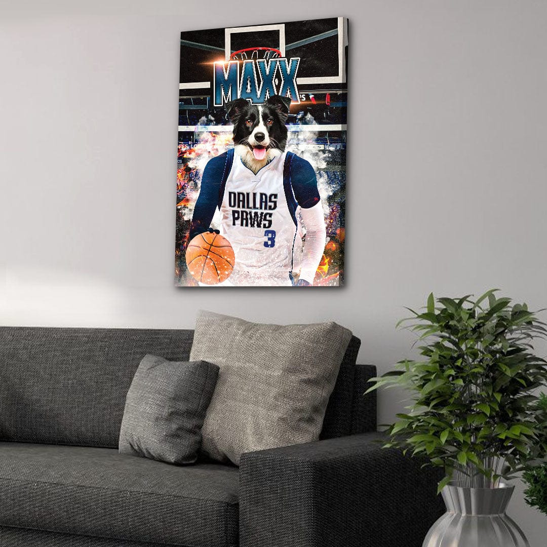 &#39;Dallas Mavericks Doggos&#39; Personalized Pet Canvas