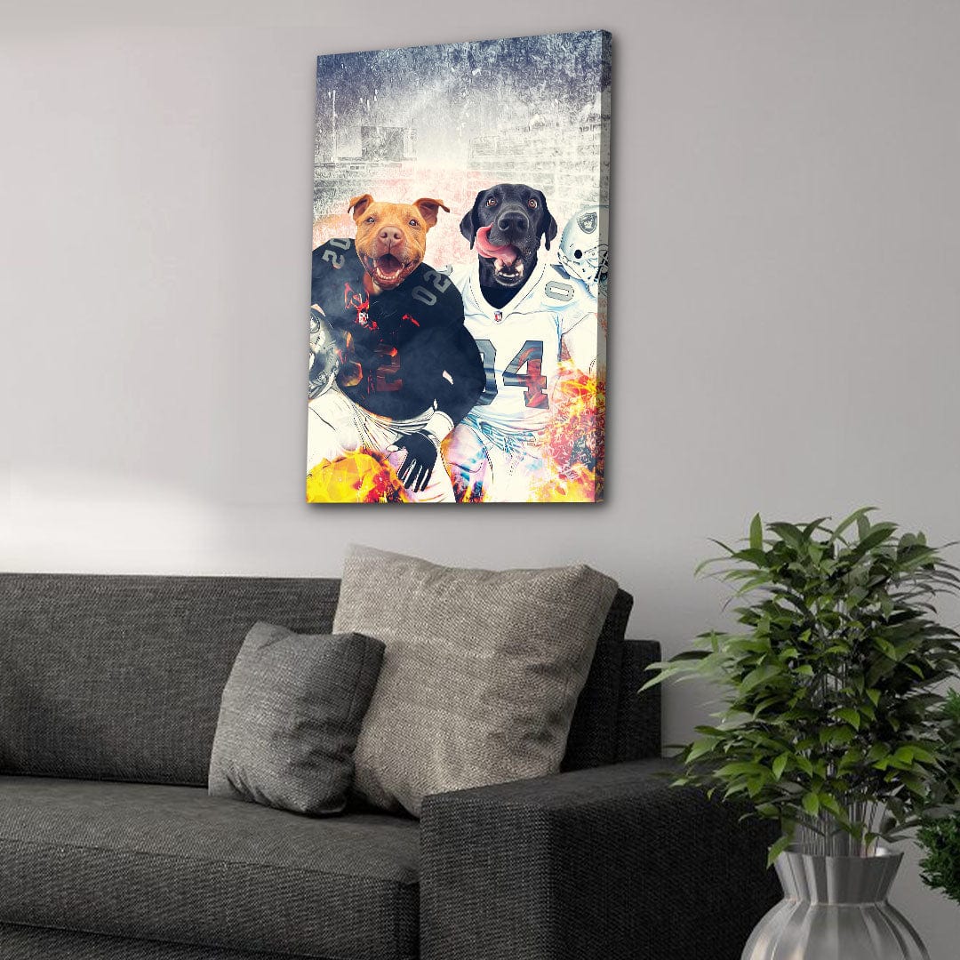 &#39;Oakland Doggos&#39; Personalized 2 Pet Canvas