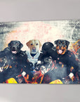 'Las Vegas Doggos' Personalized 3 Pet Canvas