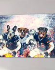 'Dallas Doggos' Personalized 3 Pet Canvas