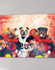 'Cincinnati Doggos' Personalized 3 Pet Canvas