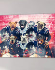 'New England Doggos' Personalized 6 Pet Canvas