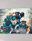 'Jacksonville Doggos' Personalized 5 Pet Canvas