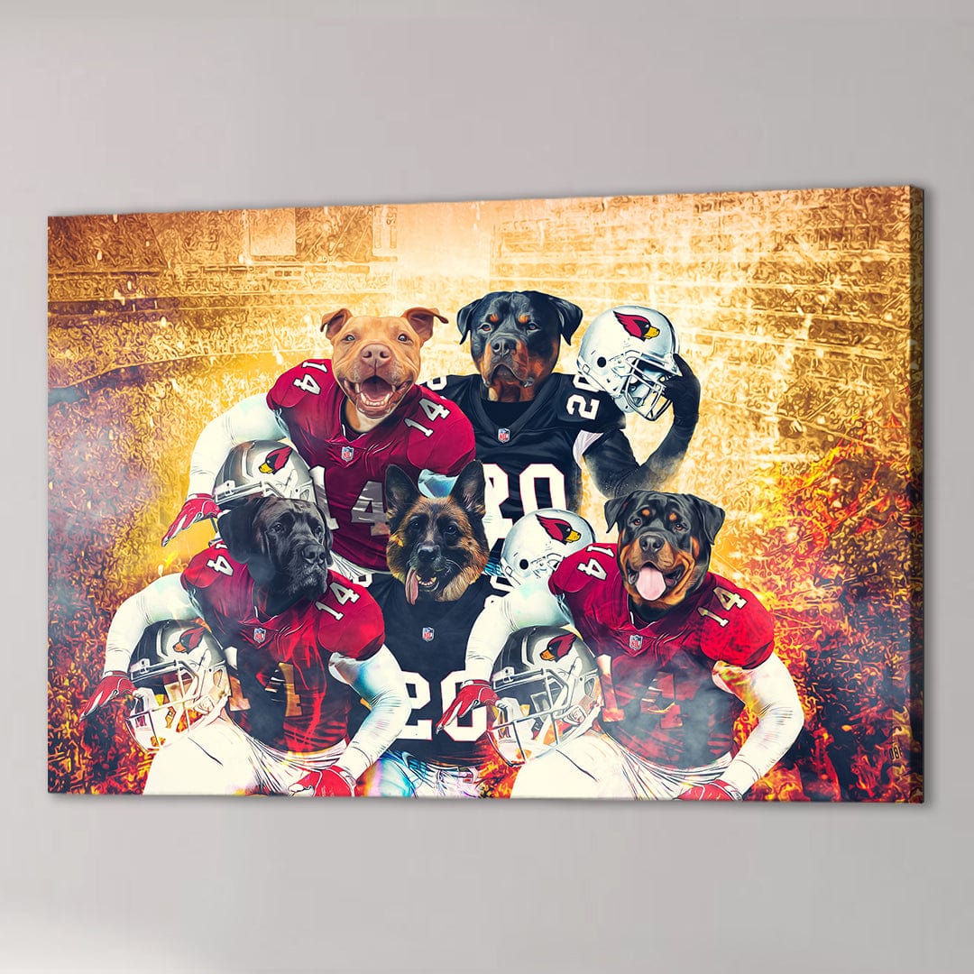 &#39;Arizona Doggos&#39; Personalized 5 Pet Canvas