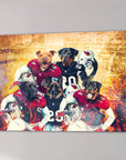 'Arizona Doggos' Personalized 5 Pet Canvas