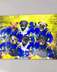 'Los Angeles Doggos' Personalized 6 Pet Canvas