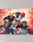 'Cleveland Doggos' Personalized 5 Pet Canvas