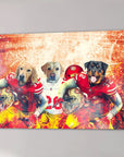 'San Francisco 40Doggos' Personalized 3 Pet Canvas