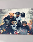 'Las Vegas Doggos' Personalized 5 Pet Canvas