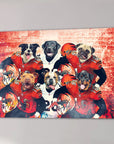 'Cincinnati Doggos' Personalized 6 Pet Canvas