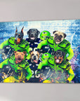 'Seattle Doggos' Personalized 6 Pet Canvas