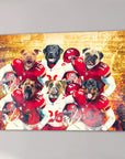 'Kansas City Doggos' Personalized 6 Pet Canvas