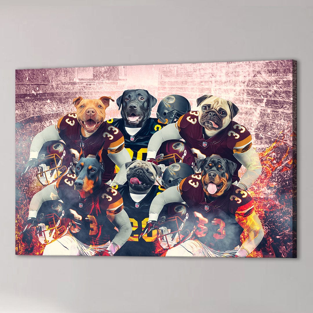 &#39;Washington Doggos&#39; Personalized 6 Pet Canvas