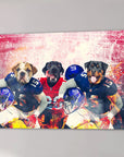 'New York Doggos' Personalized 3 Pet Canvas