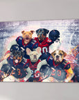 'Houston Doggos' Personalized 5 Pet Canvas
