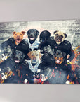'Las Vegas Doggos' Personalized 6 Pet Canvas