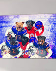 'Buffalo Doggos' Personalized 5 Pet Canvas