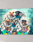 'Miami Doggos' Personalized 5 Pet Canvas