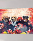'Cleveland Doggos' Personalized 3 Pet Canvas