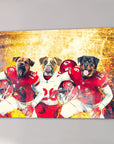 'Kansas City Doggos' Personalized 3 Pet Canvas