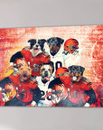 'Cincinnati Doggos' Personalized 5 Pet Canvas