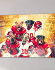 'Kansas City Doggos' Personalized 5 Pet Canvas