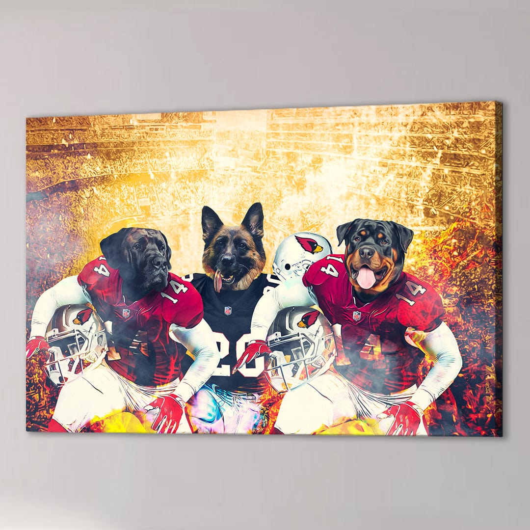 &#39;Arizona Doggos&#39; Personalized 3 Pet Canvas