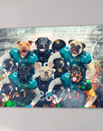 'Jacksonville Doggos' Personalized 6 Pet Canvas