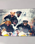 'Oakland Doggos' Personalized 5 Pet Canvas