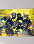 'Michigan Doggos' Personalized 6 Pet Canvas
