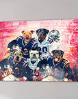 'New England Doggos' Personalized 5 Pet Canvas