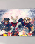 'Houston Doggos' Personalized 3 Pet Canvas