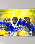 'Los Angeles Doggos' Personalized 3 Pet Canvas