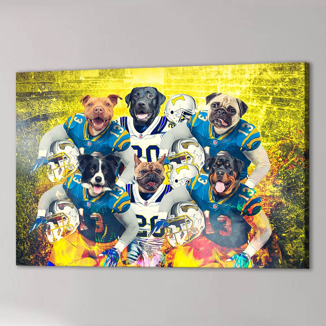 &#39;San Diego Doggos&#39; Personalized 6 Pet Canvas