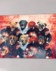 'Cleveland Doggos' Personalized 6 Pet Canvas