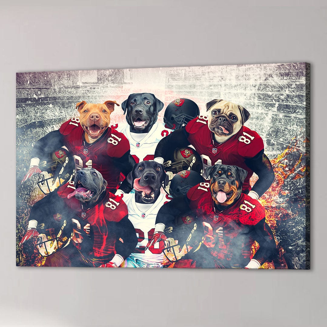 &#39;Tampa Bay Doggos&#39; Personalized 6 Pet Canvas