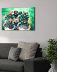 'New York Jet-Doggos' Personalized 6 Pet Canvas