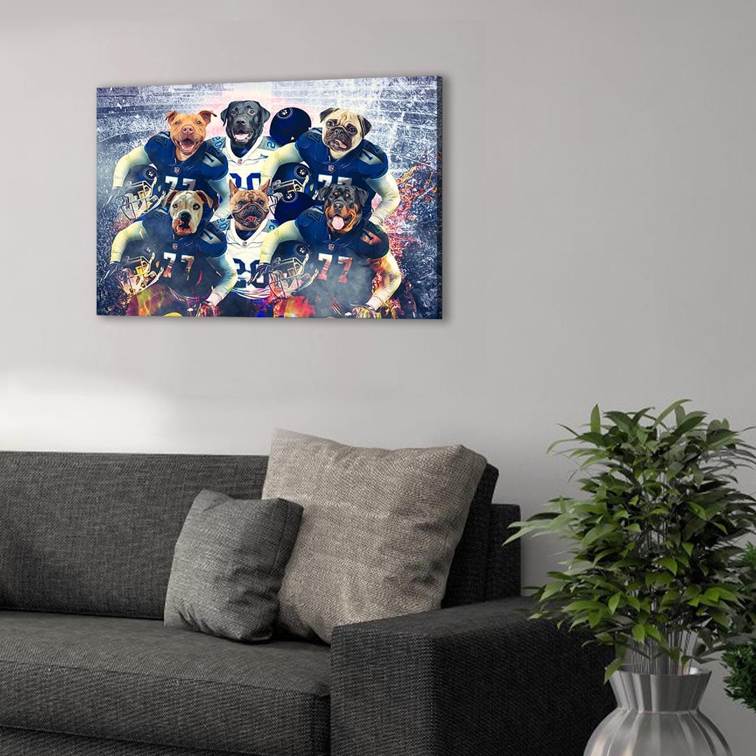 &#39;Tennesee Doggos&#39; Personalized 6 Pet Canvas