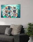 'Miami Doggos' Personalized 6 Pet Canvas