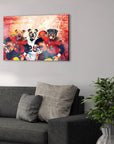 'Cincinnati Doggos' Personalized 3 Pet Canvas