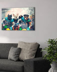 'Jacksonville Doggos' Personalized 3 Pet Canvas