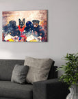 'Chicago Doggos' Personalized 3 Pet Canvas